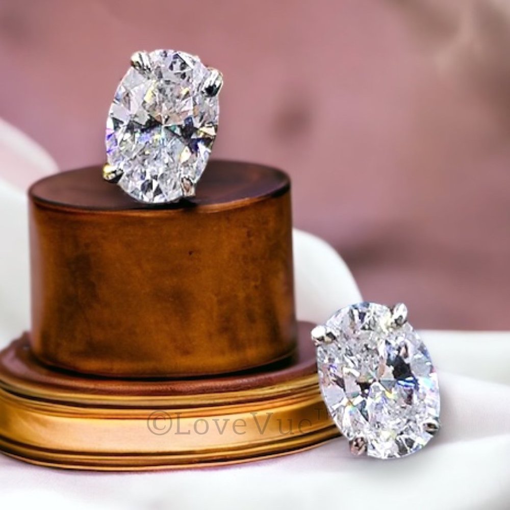 Certified 1ct. t.w. Diamond Oval Hidden Halo Stud Earrings VVS1 GRA Certified - Picture 5 of 16